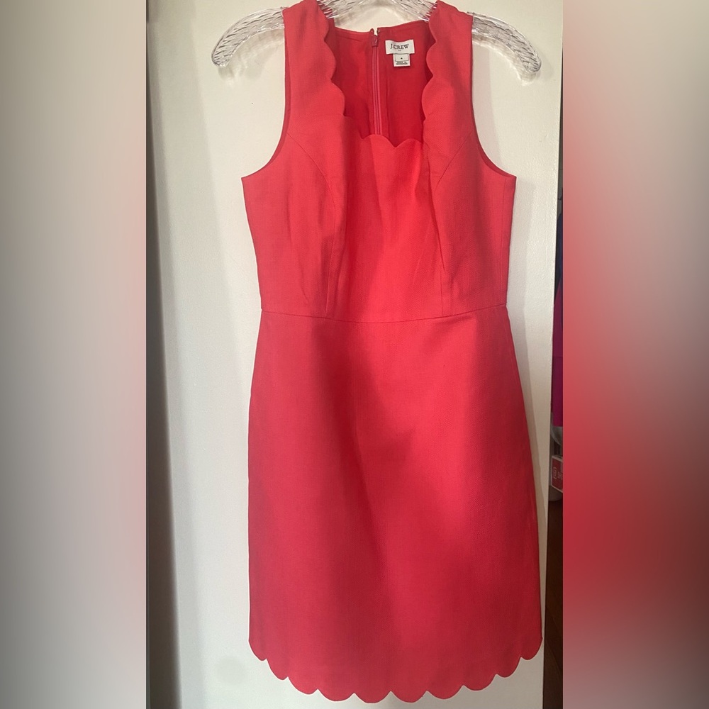 J Crew Factory Scalloped shift dress, size 6